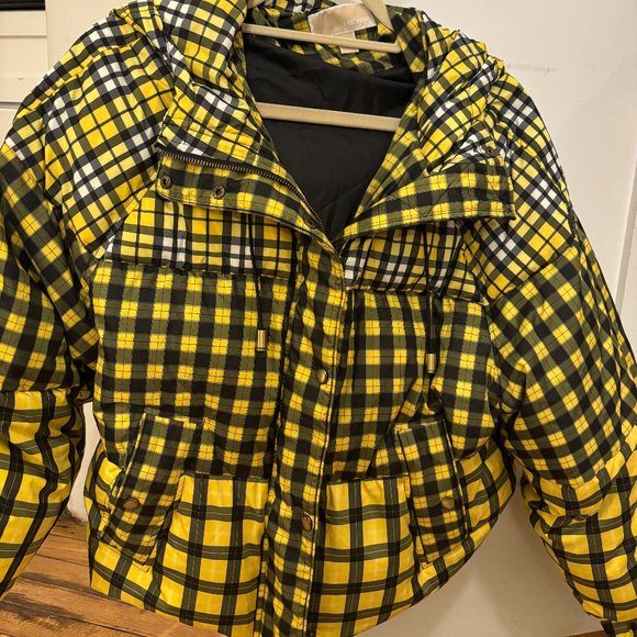 Michael Kors Plaid Puffer Coat - Picture 1 of 3